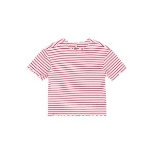 KIDS MINI GIRL Tričko 'Gila'  farba lesného ovocia / šedobiela