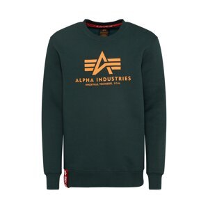 ALPHA INDUSTRIES Mikina  jedľová / mandarínková / červená / biela
