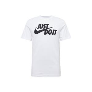 Nike Sportswear Tričko 'Swoosh'  čierna / šedobiela