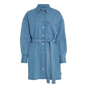 Tommy Jeans Curve Košeľové šaty  modrá denim