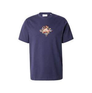 Les Deux Tričko 'Fiore'  námornícka modrá / oranžová / tmavočervená / biela