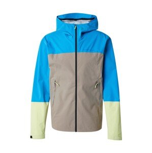 PEAK PERFORMANCE Outdoorová bunda 'Trail Hipe'  azúrová / tmavošedá / pastelovo zelená
