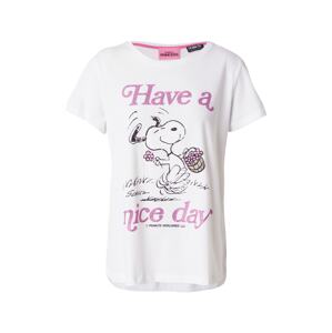 Frogbox Tričko 'Snoopy Nice Day'  fialová / čierna / biela