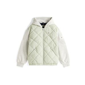 TOMMY HILFIGER Prechodná bunda 'MEDIA'  sivá melírovaná / mätová