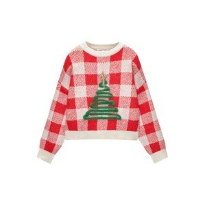 Pull&Bear Sveter  zlatá / zelená / červená / biela
