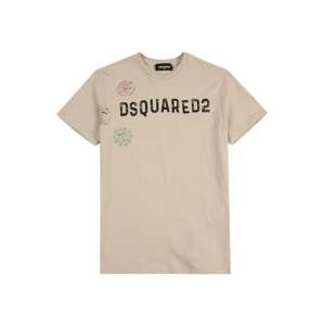 DSQUARED2 Tričko  sivobéžová / zelená / tmavočervená / čierna