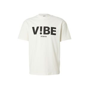 V!BE STUD!OS Tričko  šedobiela
