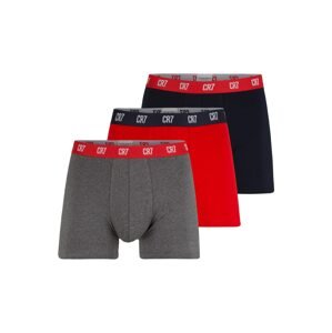 CR7 - Cristiano Ronaldo Boxerky  námornícka modrá / tmavosivá / červená / biela