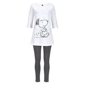 PEANUTS Pyžamo  sivá / biela