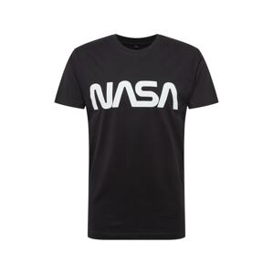 Mister Tee Tričko 'Nasa'  čierna / biela