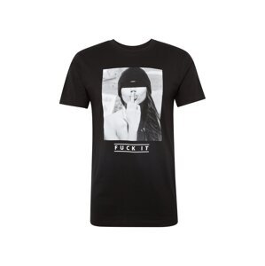 Mister Tee Tričko 'F#?KIT'  čierna / biela