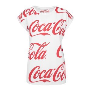 Merchcode Tričko 'Coca Cola'  červená / biela