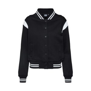 Urban Classics Tepláková bunda  čierna / biela