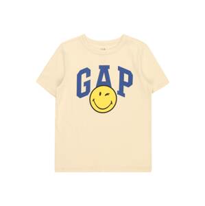 GAP Tričko 'SMILEY'  béžová / modrá / žltá / čierna