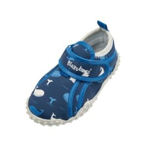 PLAYSHOES Plážové / kúpacie topánky 'Wal'  modrá / námornícka modrá / biela