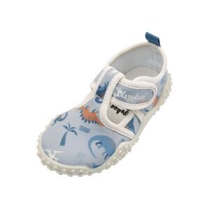 PLAYSHOES Plážové / kúpacie topánky 'Dino'  modrá / oranžová / čierna / biela