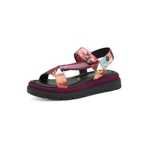 Tamaris Trekingové sandále  smaragdová / svetlooranžová / purpurová / rosé