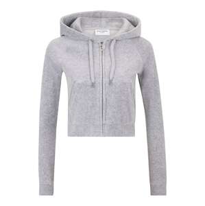 Juicy Couture Petite Tepláková bunda 'MADISON'  sivá melírovaná / strieborná