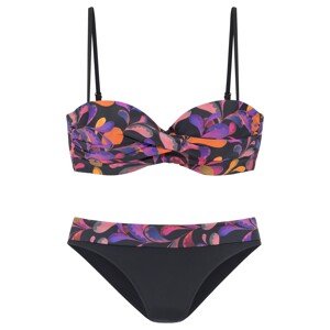 VIVANCE Bikiny  fialová / oranžová / červená / čierna