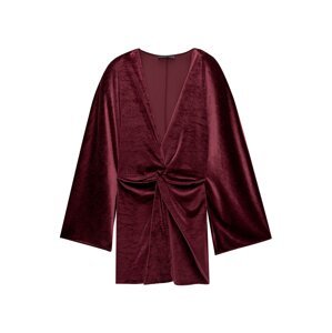 Pull&Bear Kokteilové šaty  burgundská