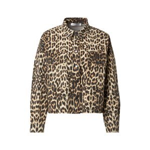 co'couture Prechodná bunda 'Leo'  béžová / tmavohnedá / kaki