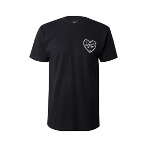 HUF Tričko 'Be Mine'  čierna / biela