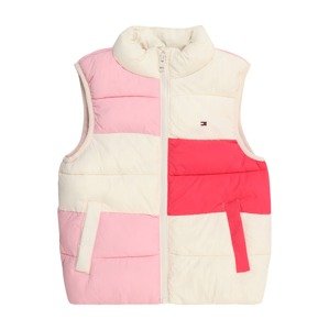 TOMMY HILFIGER Vesta  ružová / malinová / biela