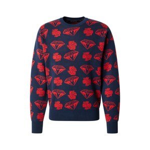 Billionaire Boys Club Sveter  námornícka modrá / červená