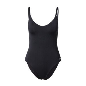 Nike Swim Športové jednodielne plavky  čierna / biela