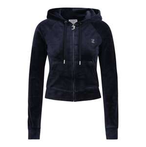 Juicy Couture Tall Tepláková bunda 'MADISON'  tmavomodrá / strieborná