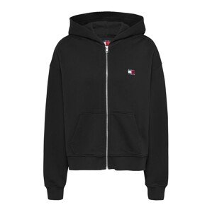 Tommy Jeans Curve Tepláková bunda  čierna