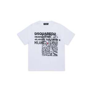 DSQUARED2 Tričko  čierna / biela