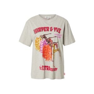 Harper & Yve Tričko  hnedá / sivá / oranžová / červená