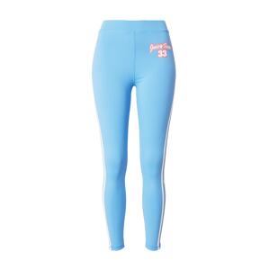 Juicy Couture Sport Športové nohavice  azúrová / svetloružová / biela