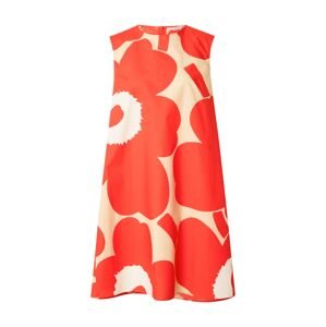 Marimekko Letné šaty 'PALATSI UNIKKO'  oranžovo červená / biela