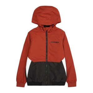 Jack & Jones Junior Prechodná bunda 'JJRush'  gaštanová / čierna