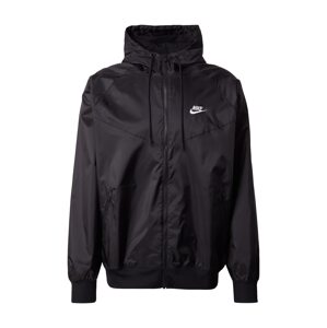 Nike Sportswear Prechodná bunda 'Heritage Essentials'  čierna / biela