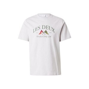 Les Deux Tričko 'Ivy League'  béžová melírovaná / zelená