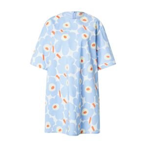 Marimekko Šaty 'VOHVELI'  krémová / svetlomodrá / oranžová / šedobiela