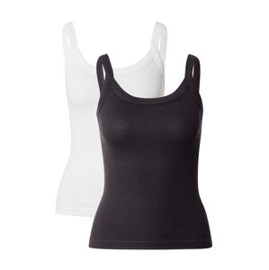 Gina Tricot Top  čierna / biela