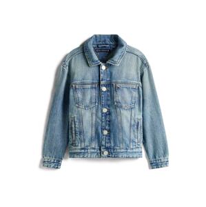 TOMMY HILFIGER Prechodná bunda  modrá denim / svetločervená / biely denim