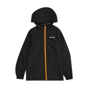 Jack & Jones Junior Prechodná bunda  oranžová / čierna / biela