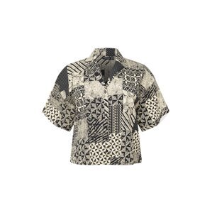 Nasty Gal Plus Blúzka  béžová / čierna