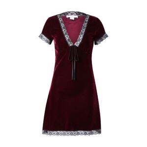 TOPSHOP Kokteilové šaty  bordová / čierna