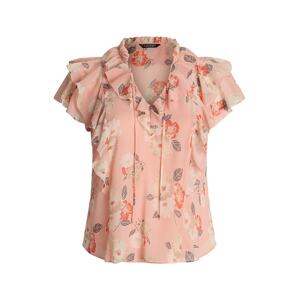 Lauren Ralph Lauren Plus Blúzka  béžová / ružová / červená