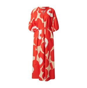 Marimekko Šaty 'KIMPPU'  béžová / oranžovo červená / biela