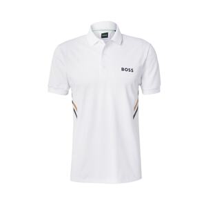 BOSS Funkčné tričko 'Paule'  svetlohnedá / čierna / biela