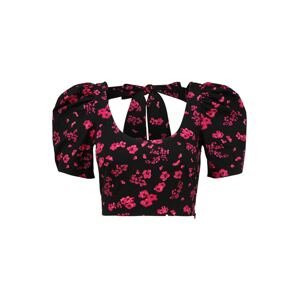 Miss Selfridge Petite Tričko 'Fuschia'  fuksia / neónovo ružová / čierna
