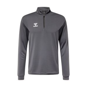 Hummel Športová mikina 'Authentic'  striebornosivá / biela