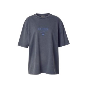 GUESS Originals Tričko 'Baker'  tmavomodrá / azúrová / čierna